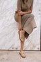 Pavlina Women's Beige Genuine Suede Leather Loafer Shoes - 8