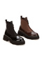 Monaco Series Women's Shiny Patent Leather Zippered Thick Sole Boots - 6