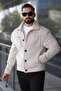 New Season Oversize Pocket Detailed Trendy Cashmere Men's Jacket - 2