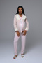 Women's Powder Lace Patterned Winter 100% Cotton Maternity Maternity Dressing Gown Pajamas Set - 2