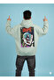 Lenithra Dope Back Printed Unisex Oversize Gray Hoodie