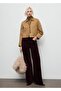 Wide Leg Velvet Jeans - 2