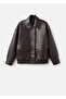 Oversize Leather Look Jacket - 3