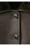 Faux Fur Leather Look Coat - 6