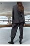 Checkered Double-Breasted Blazer Jacket - 7