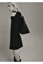 Drape Collar Long-Sleeved Dress
