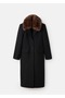 Fur Collar Wool Overcoat - 3