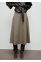 Houndstooth Pattern Wool Blend Skirt