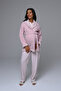 Women's Powder Shawl Collar Jacquard Winter Special Design Lace Maternity Pajama Set - 2