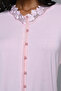Women's Powder Jacquard Front Buttoned Winter Special Design Maternity Pajama Set - 6