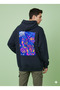 Lenithra Las Vegas Back Printed Unisex Oversize Smoked Hoodie
