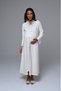 Women's Ecru Lace Detailed Special Design Cotton Maternity Pajamas Nightgown Set of 2 - 2