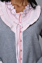 Women's Powder Jacquard Front Buttoned Winter Special Design Maternity Pajama Set - 2