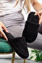 Women's Plush Wool Fabric Silent Sole Lightweight Soft House Slippers