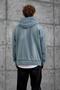 Men's Sweatshirt Love Money Piece Sleeves Gray Oversize Printed Hooded Crew Neck - 4