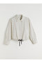 Shirt Collar Polka Dot Oversize Women's Jacket - 5