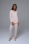 Women's Powder Jacquard Lace Detailed Winter Special Design Maternity Pajama Set - 5