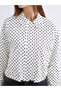 Shirt Collar Polka Dot Oversize Women's Jacket - 3