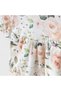 Baby Girl Cotton Floral Print Dress Set Newborn Infant Elegant Design Dress and Bandana Set - 6