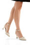 Pointed Toe Closed Back Bow Tie Thin Painted Heels Women's Shoes
