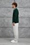 Men's Knitwear Gst Polo Collar Knitted Green Oversize Knitwear Fabric - 5