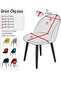 1 Piece Woven Jacquard Oval Chair Cover. Retro Chair Cover Elastic, Flexible, Waterway Pattern - 4
