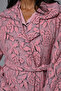 Women's Powder Jacquard Shawl Collar Front Buttoned Winter Design Maternity Postpartum Dressing Gown Pajama Set - 4