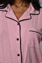 Women's Powder Jacquard Shawl Collar Front Buttoned Winter Design Maternity Postpartum Dressing Gown Pajama Set - 6