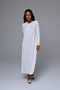 Women's Ecru Jacquard Lace Full Length Winter Long Sleeve Special Design Maternity Nightgown Nightdress Set - 6