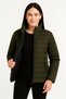 Bomber jacket - water repellent fabric, quilted lined, zippered, winter - khaki - 3