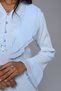 Women's Blue Jacquard Shawl Collar Winter Long Sleeve Special Design Maternity Pregnant Dressing Gown Nightgown Set - 3