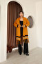 Tasseled Color-Blocked Long Knit Cardigan - 3