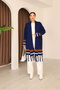 Tasseled Color-Blocked Long Knit Cardigan
