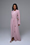 Women's Powder Jacquard Shawl Collar Full Length Winter Long Sleeve Design Maternity Pregnancy Dressing Gown Nightgown Set - 3