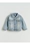 Button Closure Shirt Collar Girls' Jean Jacket (W5)