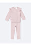 Crew Neck Printed Long Sleeve Girl's Pajama Set