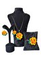 - Özlem 9422 8512 Handmade Rose Model Sand Bead Necklace / Bracelet / Earrings 3-Piece Jewelry Set