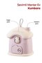 Cute Kawai Style Pink Color Household Chimney Piggy Bank Lockable Money Box with Sticker Gift - 7