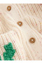 100% Organic Cotton Cream Colored Christmas Embroidered Children's Cardigan Alyf59993 - 6