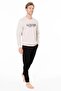 Men's Beige Color Long Sleeve Crew Neck Elastic Leg Pajama Set C8T2N981 - 2