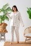 Long Sleeve Shirt Collar Women Pinterest Pajama Set - Seasonal Women's Pajamas- Plus Size - 5