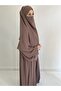 Two-Layered Sufle & Robali Dress Set Medi̇ne Silk Tesettür Dress - 2