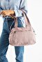 Soft Textured Ultra-Lightweight, Waterproof Polyamide Fabric Shoulder and Arm Bag Pink Model: (571-13-14F) - 4