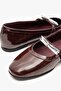 Cherry Burgundy Patent Leather Women's Stone Ballerinas - 6