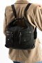 Soft Textured Ultra Lightweight, Waterproof Polyamide Fabric Shoulder/Backpack Black Model: (571-13-14J) - 2