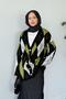 Everest Patterned Cardigan Black