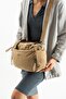 Soft Textured Ultra-Lightweight, Flexible, and Waterproof Polyamide Fabric Shoulder and Arm Bag Mink Model: (57 - 3