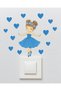 Outlet Cover Sticker - Children's Baby Room Wall Sticker - Blue Ballerina Outlet Cover Sticker - 2