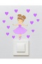 Outlet Cover Sticker - Children's Baby Room Wall Sticker - Lilac Ballerina Outlet Cover Sticker - 2