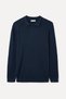 Men's Navy Blue Modal Blend Polo Collar Sweater - 4